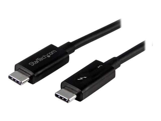 Thunderbolt 3 (40gbps) Usb C Cable - Black - 50cm - Firewire Thunderbolt Kabel Tblt34mm50cm