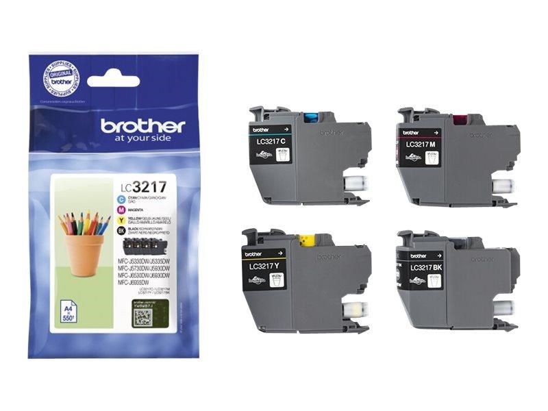 Brother LC 3217 Value 4-pack Ink Black/yellow/cyan/magenta - Druckerzubehoer Tinte Toner 4 Farben Lc3217val