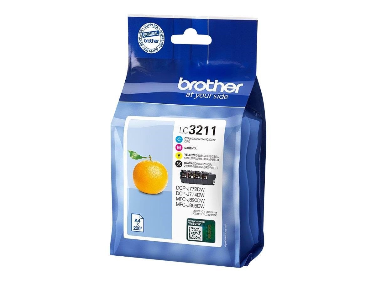 Brother Lc3211val / LC 3211 Value Pack 4-pack - Druckerzubehoer Tinte Toner Farbe ( Cyan, Magenta, Gelb)