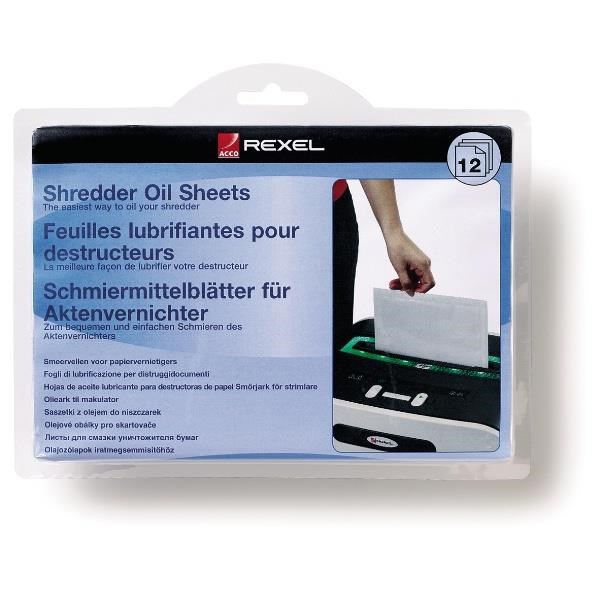 Rexel Shredder Oil Sheets (12) - Makulatoren Aktenvernichter