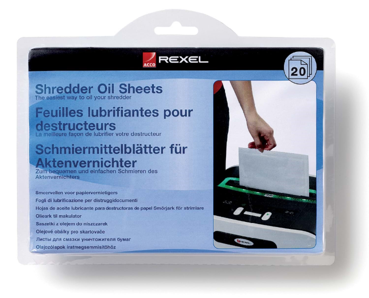 Rexel Ölblätter Für Aktenvernichter, 20 Stück - Makulatoren Aktenvernichter 2101949