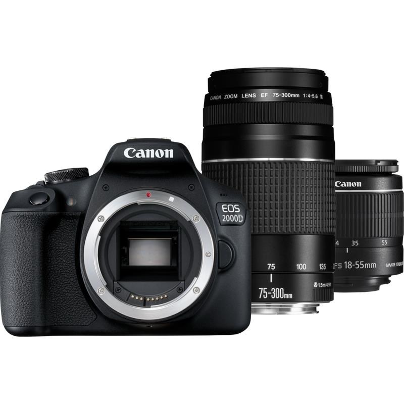 Canon Eos 2000d 18-55mm IS II + EF 75-300mm Iii - Digital Kameras 2728c017