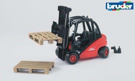 Bruder Linde Fork Lift H30d With 2 Pallets - Spielzeugauto