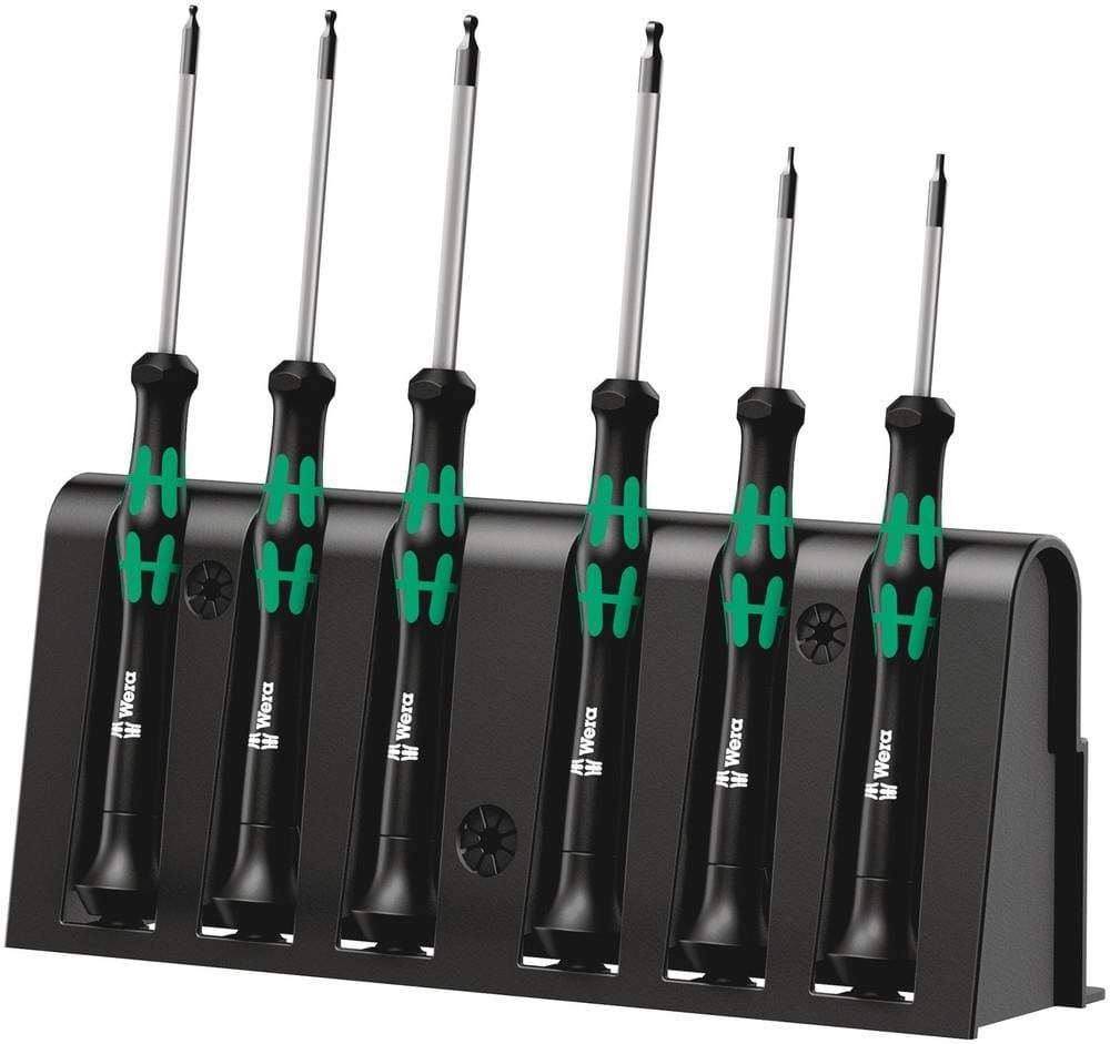 Wera 2052/6 Elektroniker-schraubendrehersatz + Rack, 6-teilig - Haus Garten 5118156001