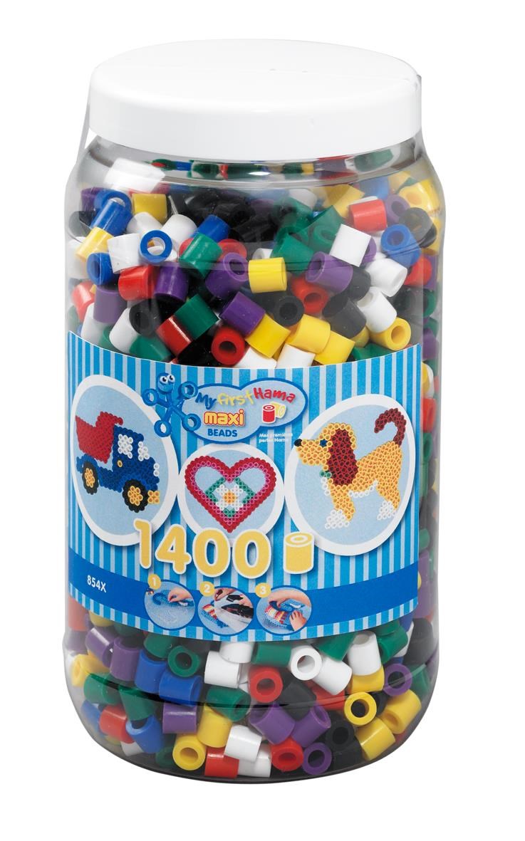 Hama Beads - Maxi - Beads in Bucket - 1400 Pcs - Kreativ Spiele