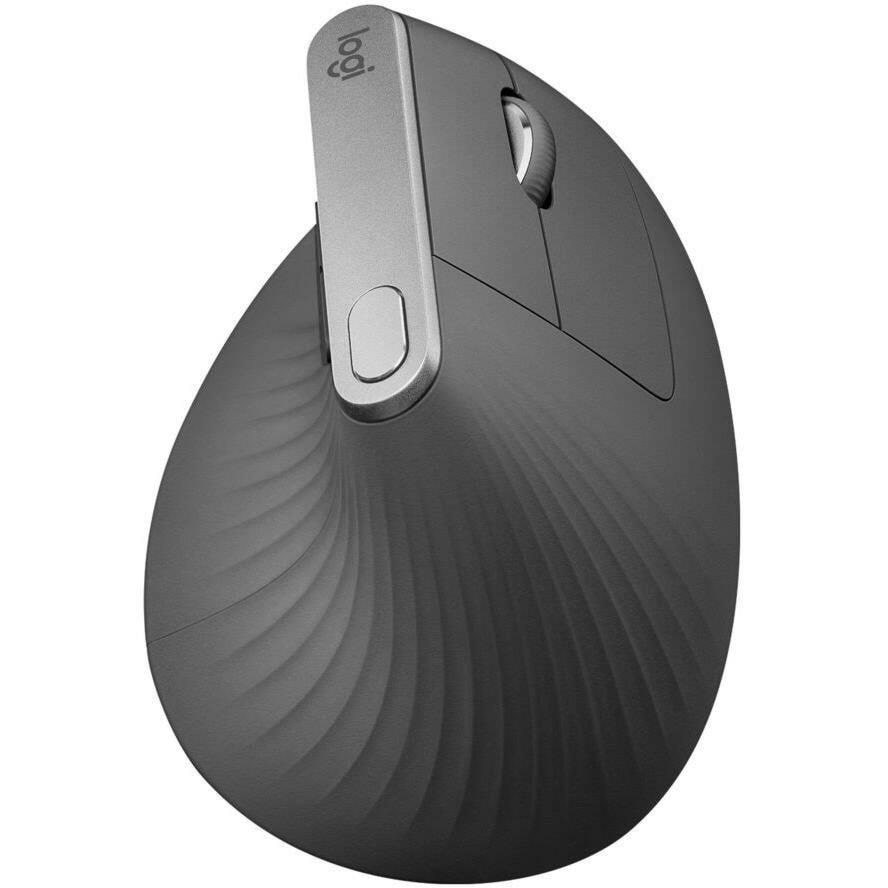 Logitech MX Vertical Advanced Wireless Bluetooth - Mac & PC - Ergonomische Maus (Schwarz) 910-005448