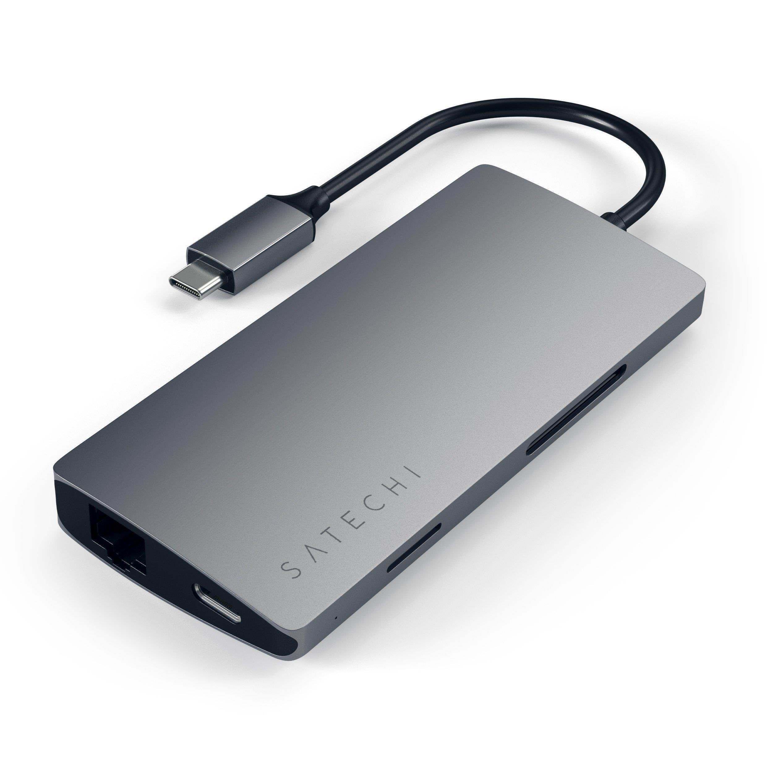 Satechi Aluminum Multi-port Adapter V2 - Usb-c - 3-port Usb-a - 1× Hdmi - 1gbe - Dockingstationen St-tcma2m