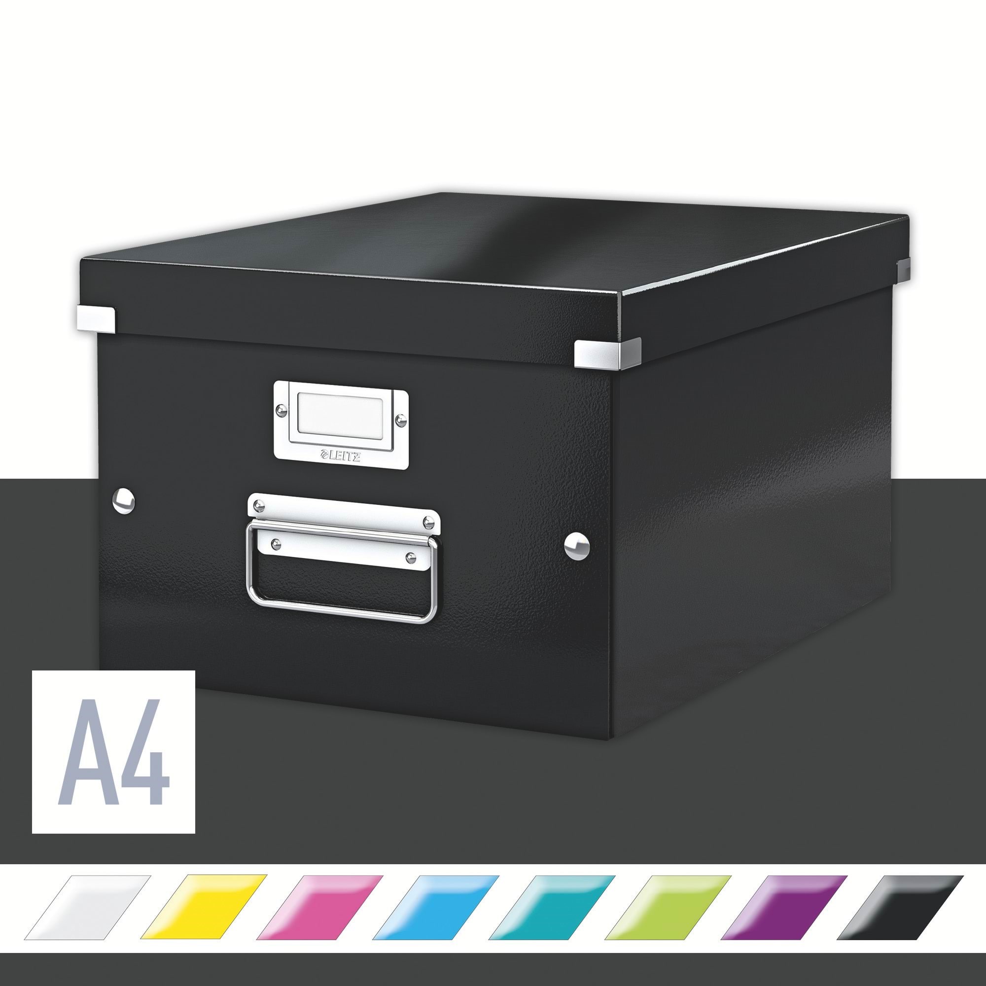 Leitz Click & Store Wow Aufbewahrungs- Und Transportbox Mittel (Für A4) Schwarz - Archivierung Und Aufbewahrung 60440095