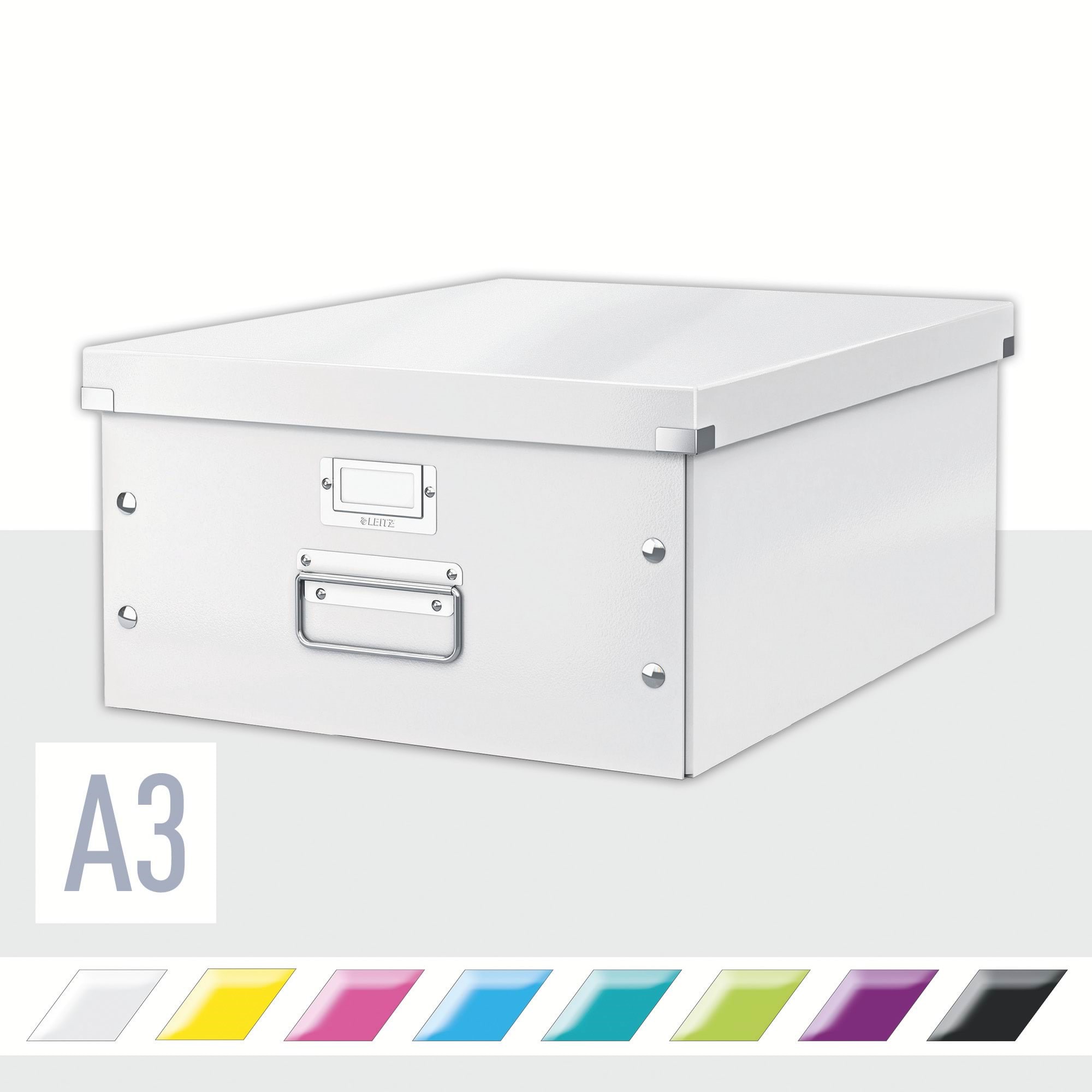Leitz Click & Store Wow Aufbewahrungs- Und Transportbox Groß (Für A3) Weiß - Archivierung Und Aufbewahrung