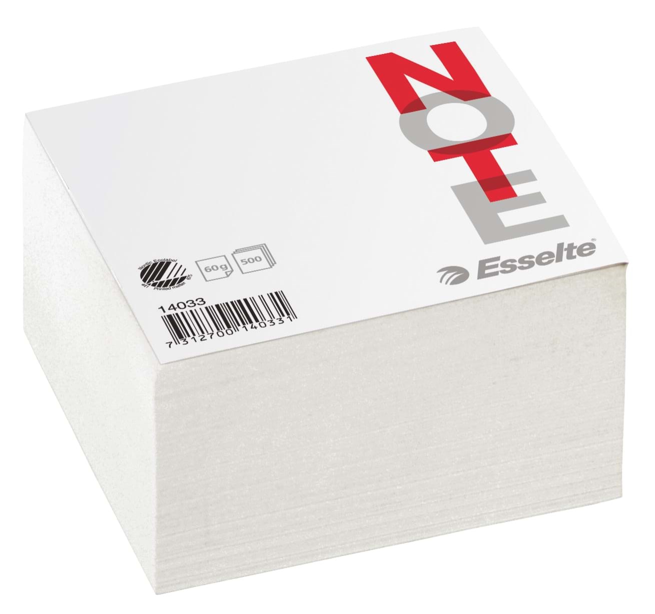 Esselte Pad-cube 10x10cm 500 Sheets White - Bloecke Formulare Und Notizbuecher