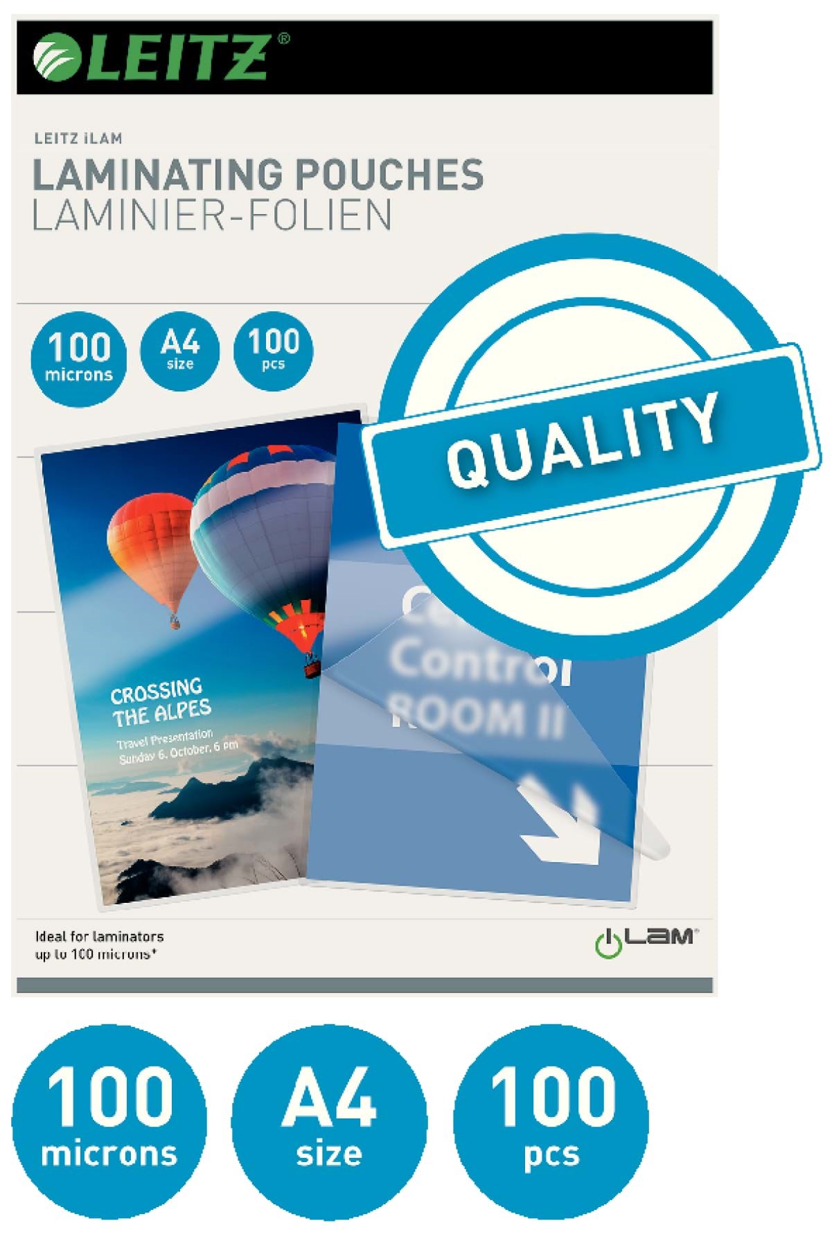 Leitz Heißlaminierfolien A4, 100 Mic - Laminierung