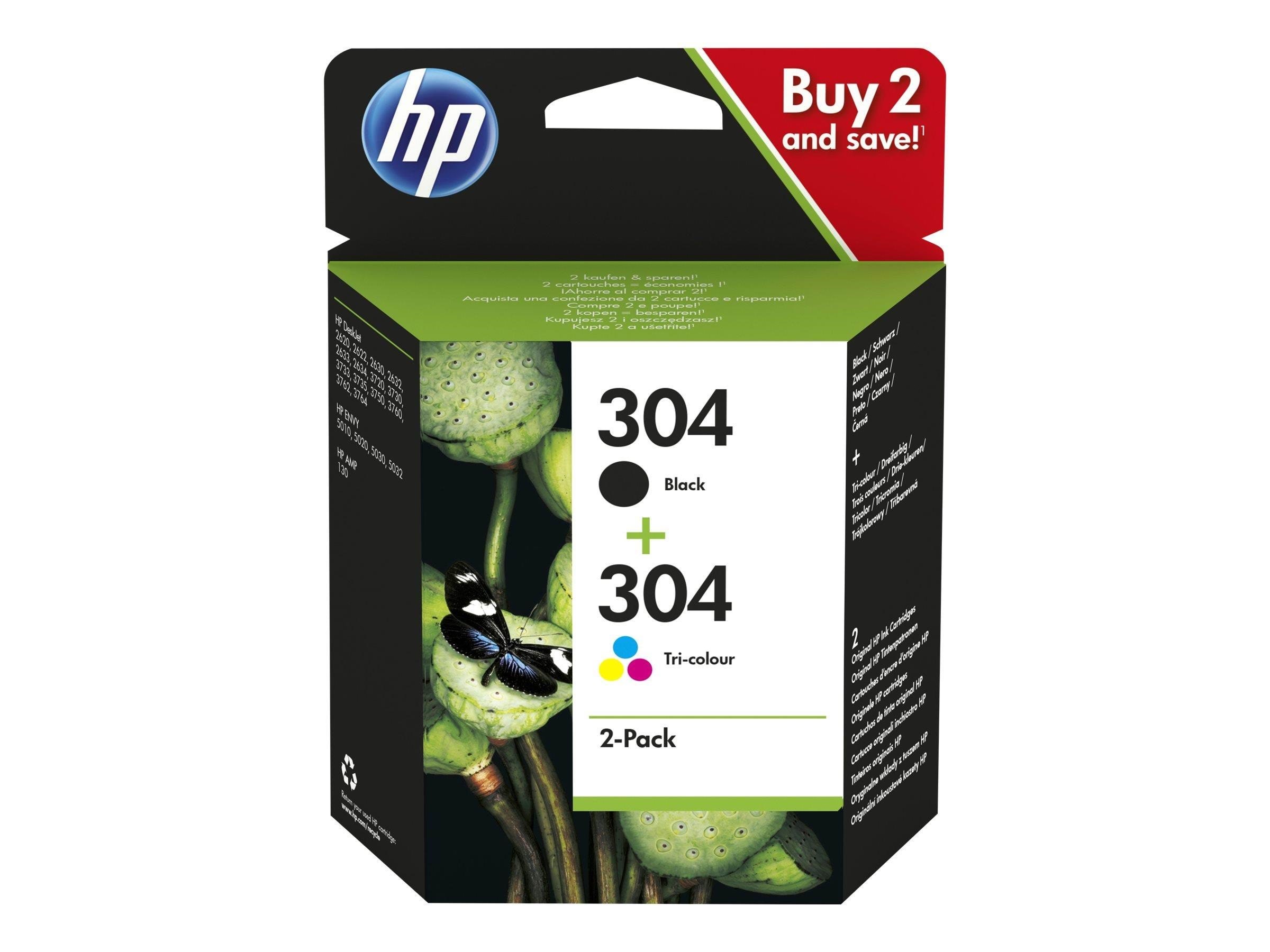 HP 304 / 3jb05ae 2-pack - Tintenpatrone Farbe - Druckerzubehoer Tinte Toner