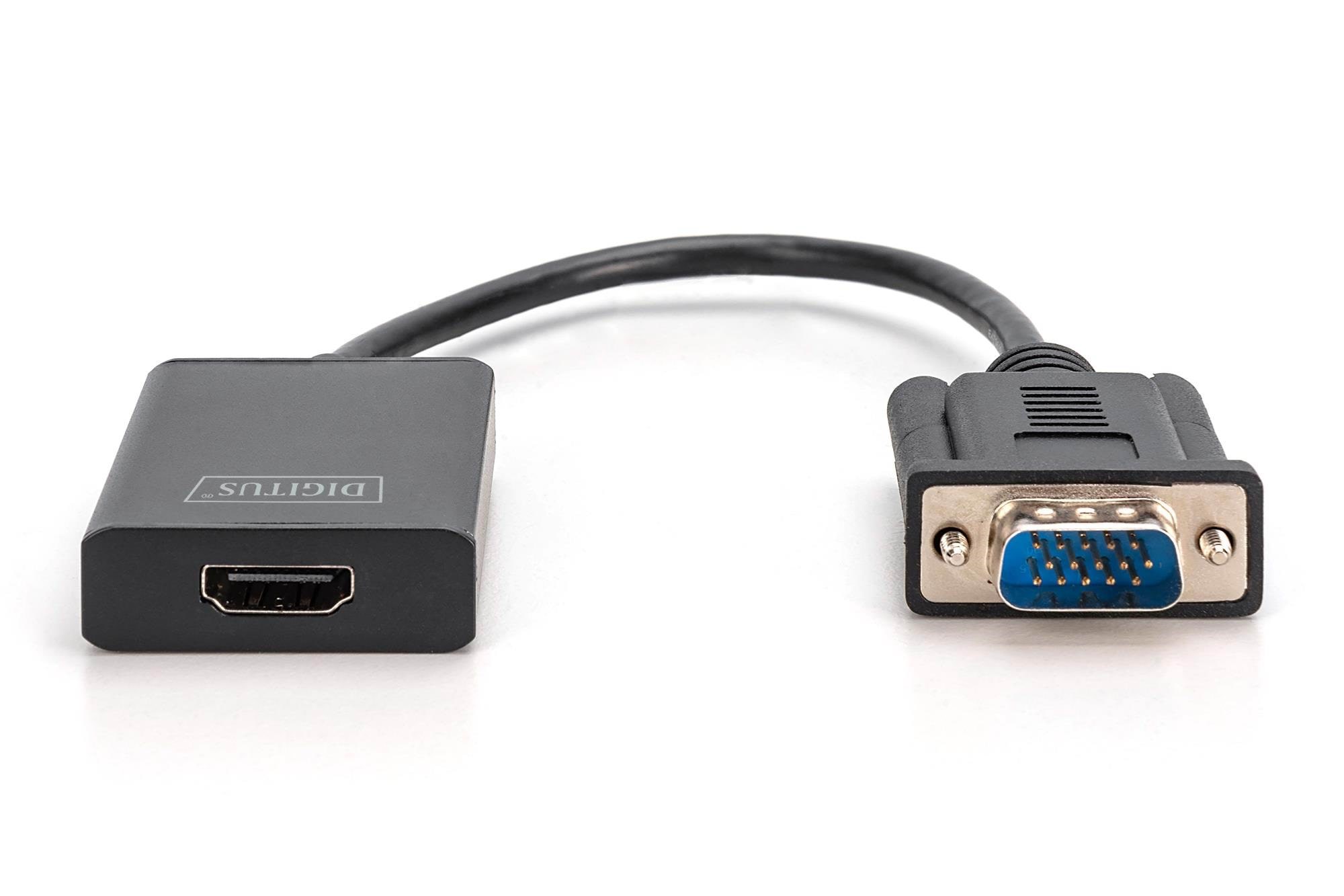 Digitus Vga - Hdmi Converter - Display Kabel Schwarz Da-70473