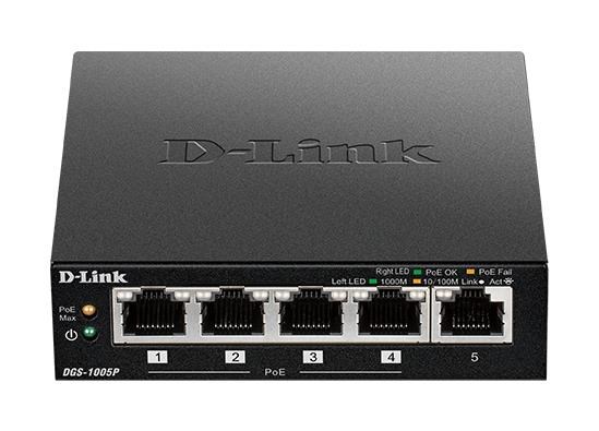 D-link Dgs-1005p 5-port Desktop Gigabit Poe+ Switch (60w) - Switches Dgs-1005p/e