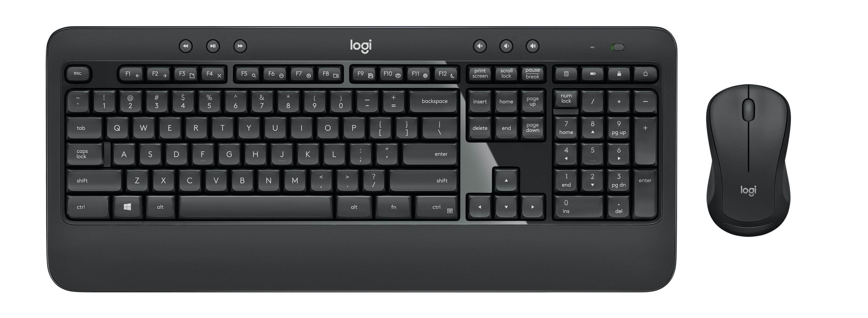 Logitech Mk540 Advanded Wireless Combo - FR - Tastatur & Maus Set - Französisch - Schwarz - Tastaturen