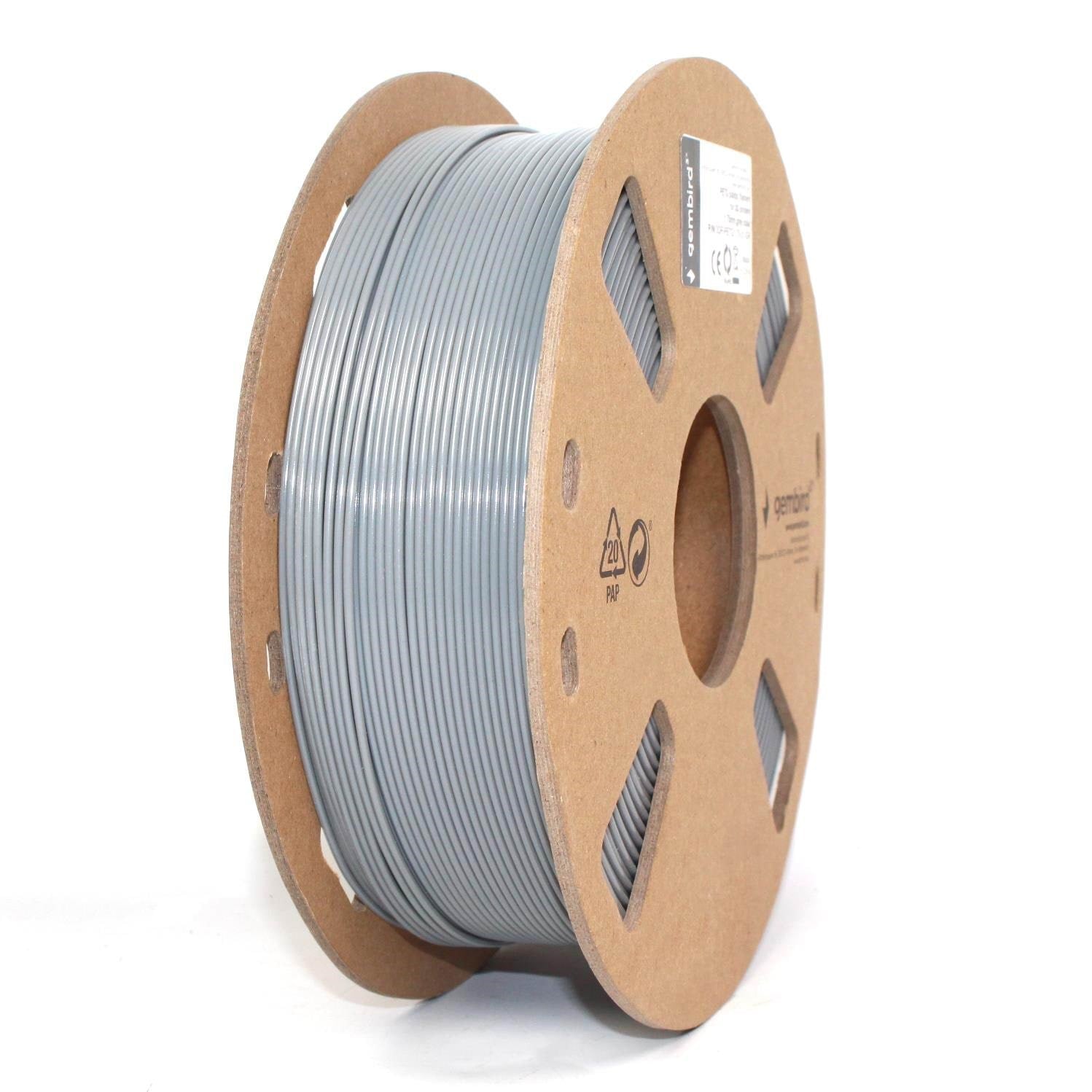 Gembird Petg (Pet, Pett) Filament - Grau - 1.75mm ø - 1 kg - Filament 3D Drucker