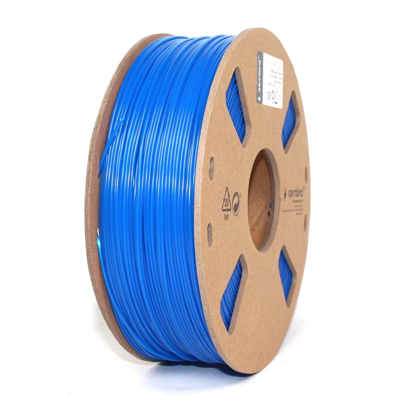 Gembird Abs Filament - Blue - 1.75mm ø - 1 kg - Filament 3D Drucker 3dp-abs1.75-01-b