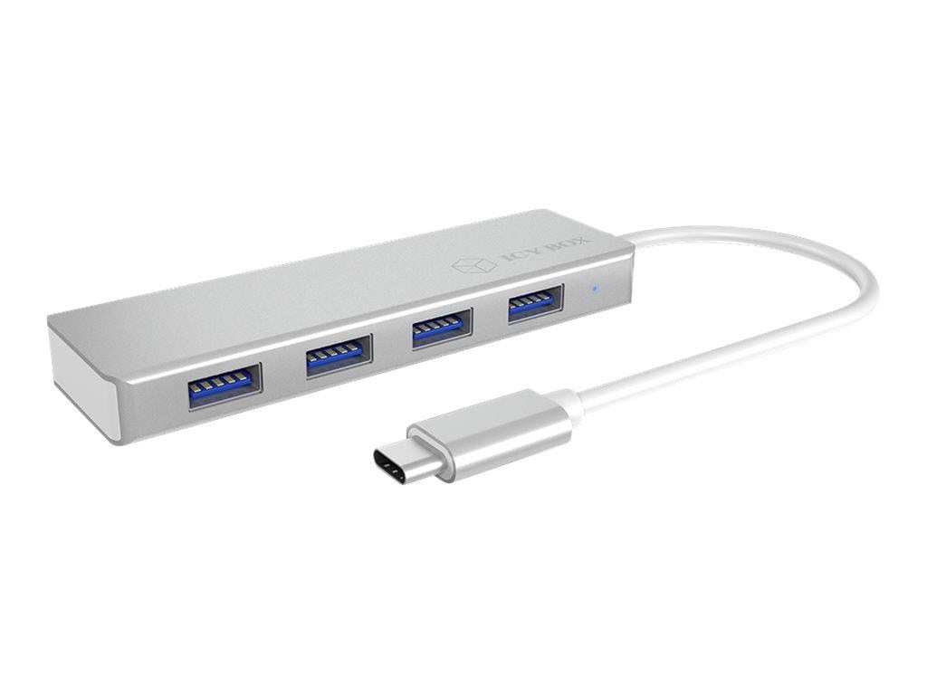 Icy Box Ib-hub1425-c3 Usb-hubs - Usb 3.2 - 4 - Silber - Usb Hubs