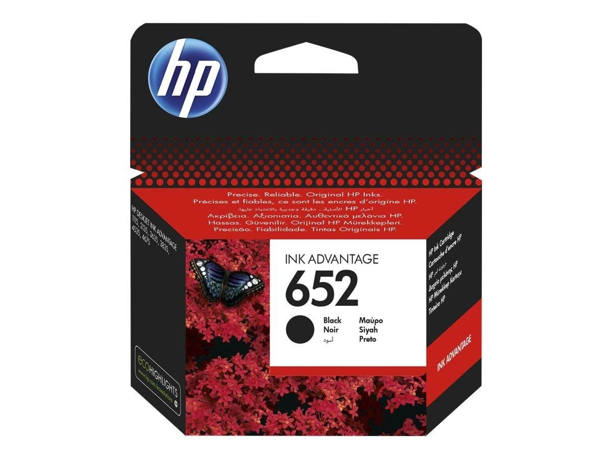 HP 652 / F6v25ae Black Ink - Druckerzubehoer Tinte Toner Farbstoffbasiertes Schwarz