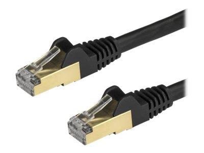 1m Black Cat6a / Cat 6a Shielded Ethernet Patch Cable 1 m - Patch Cable - 1 m - Black - Schwarz - 1m - Netzwerk Kabel