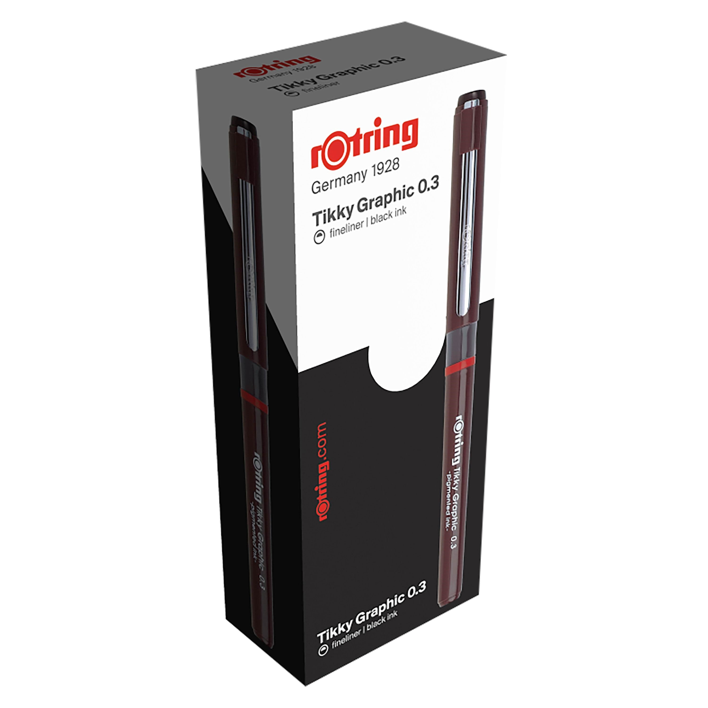 Rotring Rotring Tikky-grafik Fineliner Filzstifte | 0,3 mm | Schwarze Tinte | 12-er Box - Utensilien Zum Schreiben Und Zeichnen 1904753