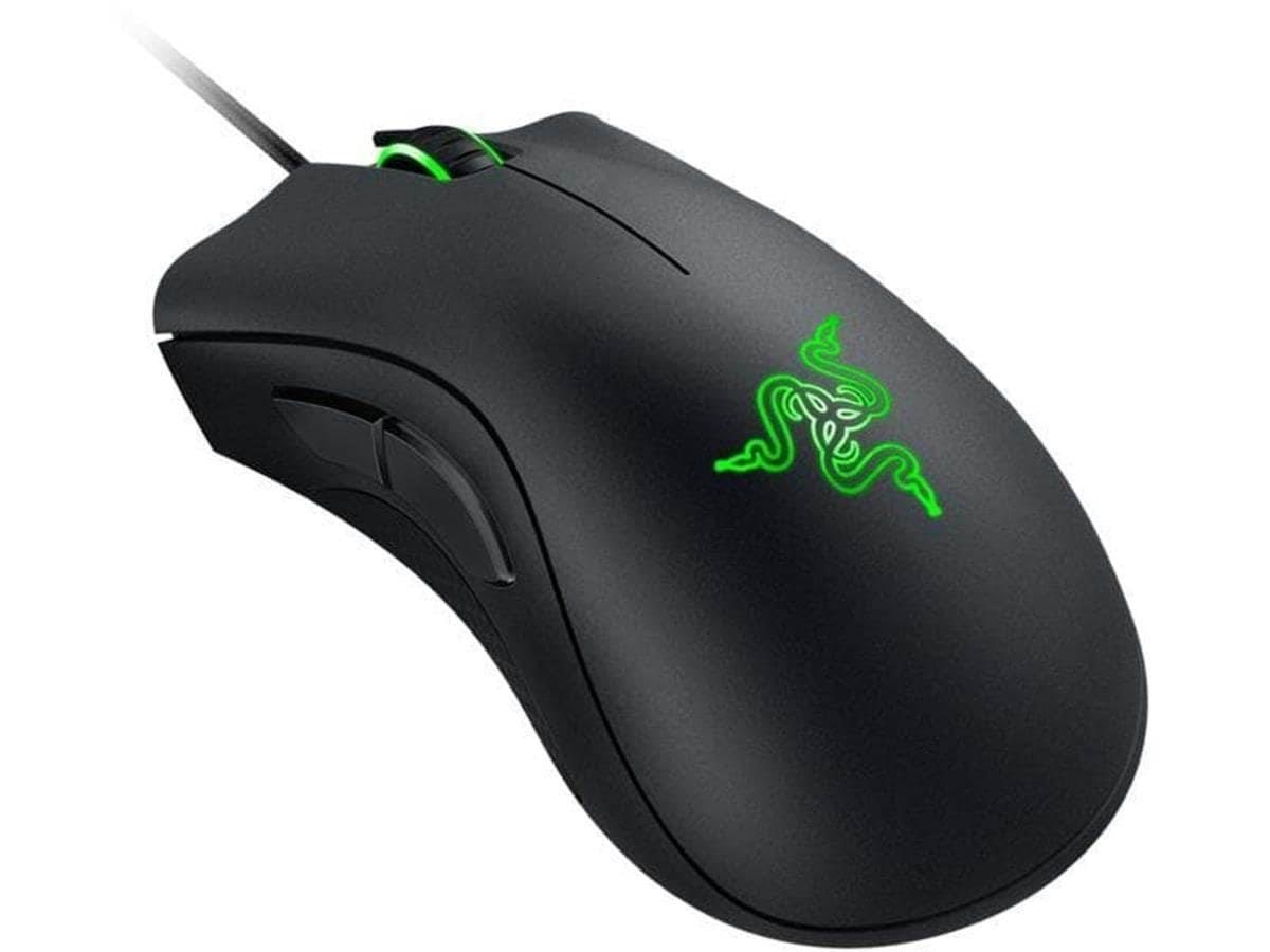Razer Deathadder Essential - Black - Gaming Maus (Schwarz Mit Grünem Licht)