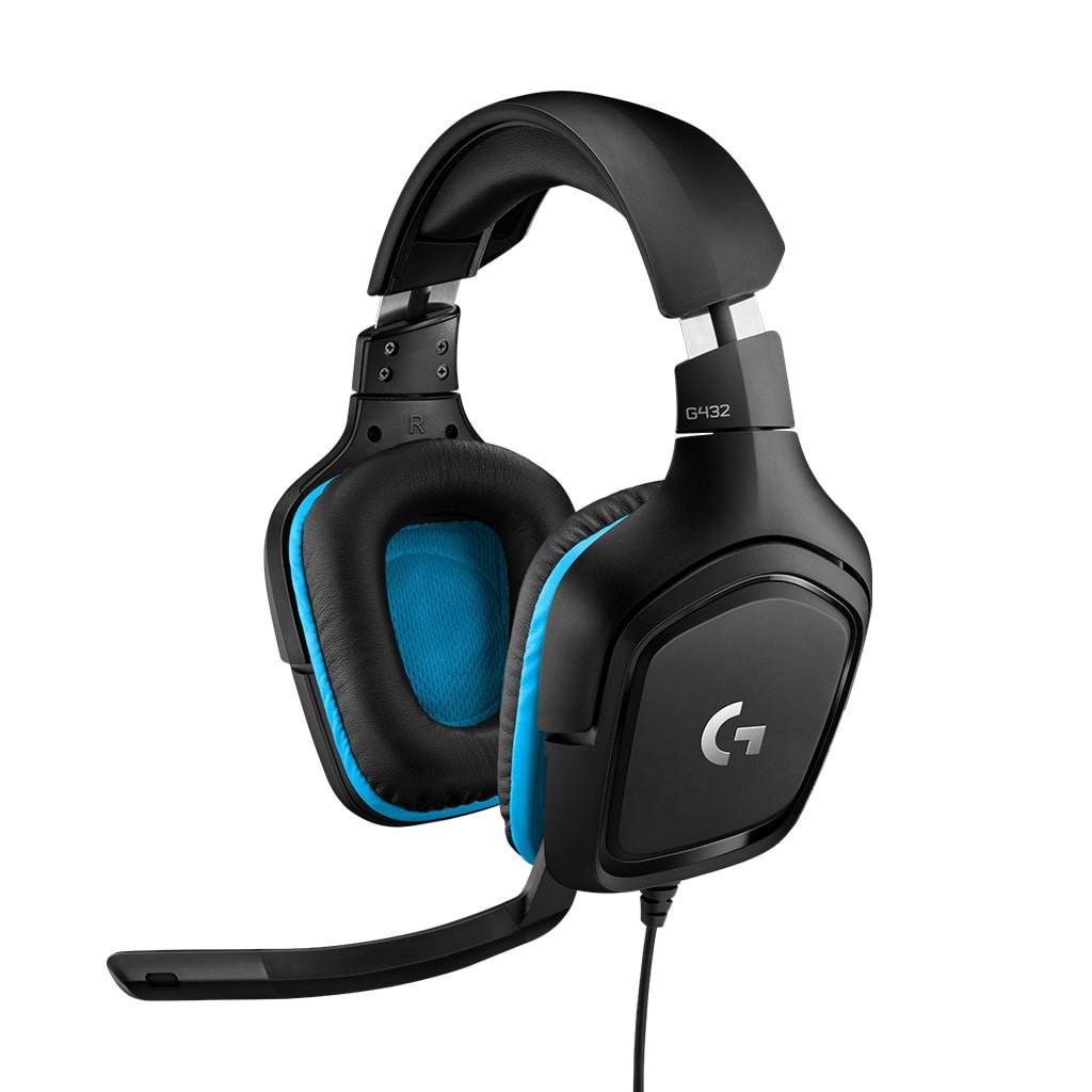 Kopfhörer - Logitech G432 Surround Sound Wired Gaming Headset - Kopfhoerer/headsets Schwarz 981-000770