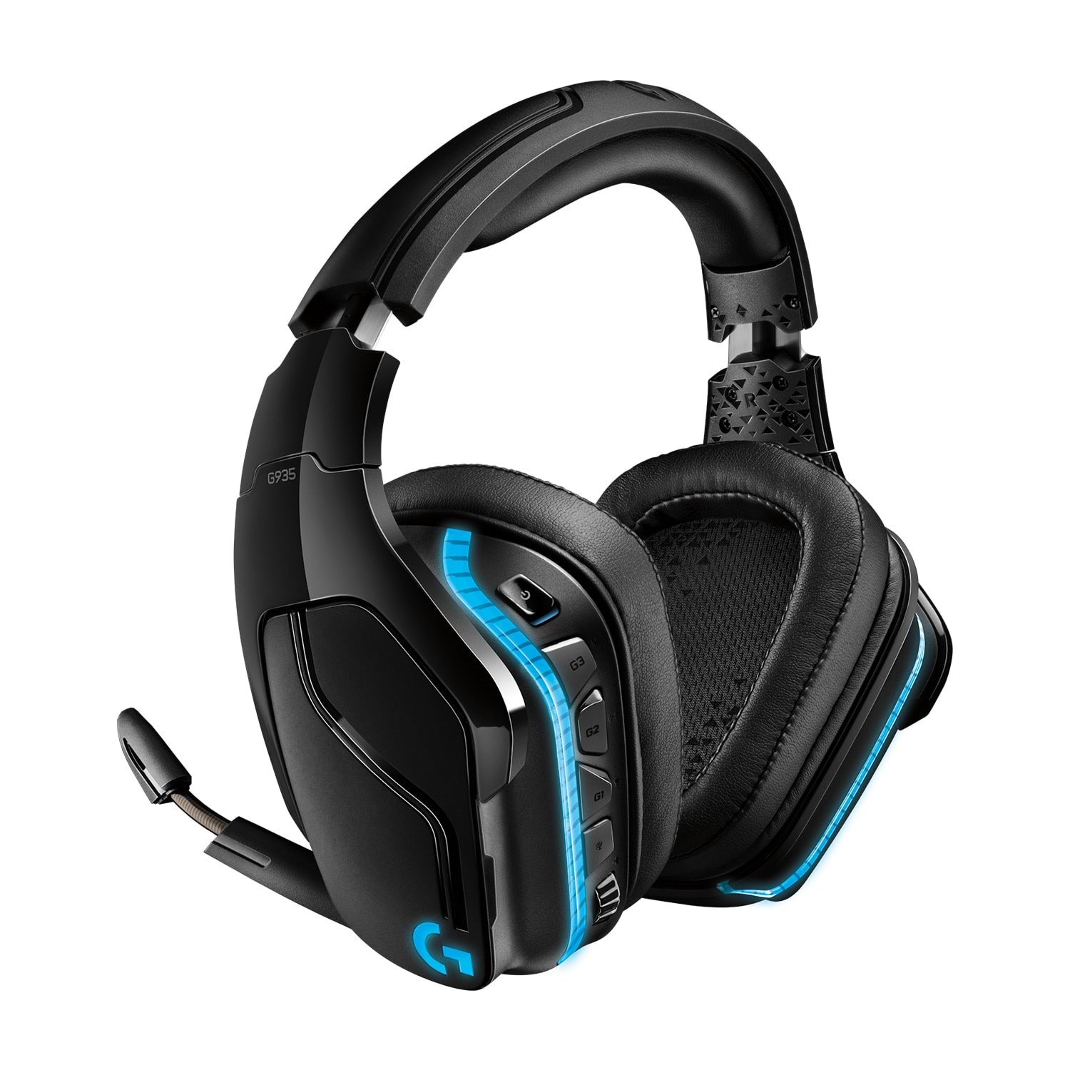 Kopfhörer - Logitech G935 Lightsync - Kopfhoerer/headsets Schwarz 981-000744