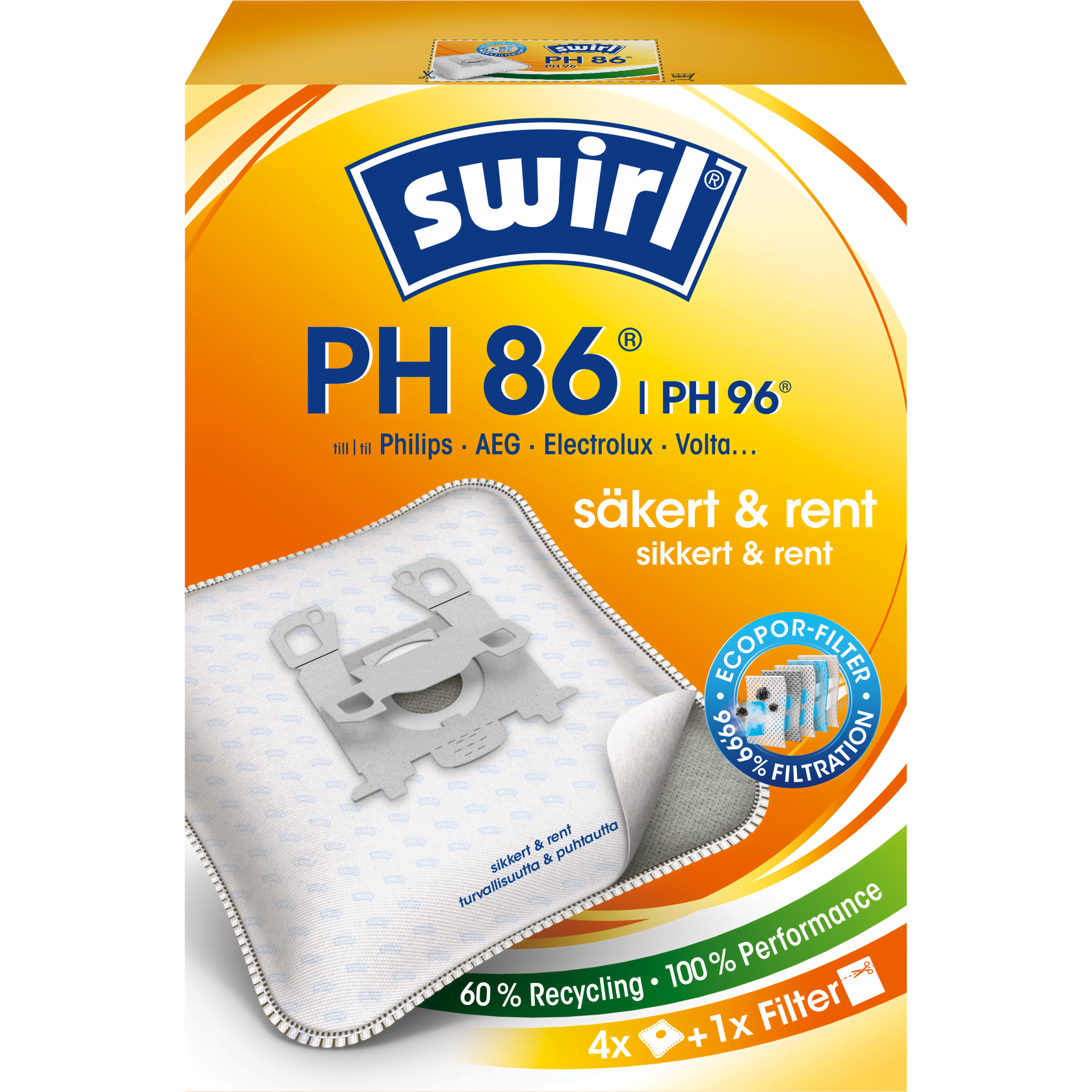 Swirl Model Ph86/ph99 - 4 Pcs - Staubsaugerbeutel