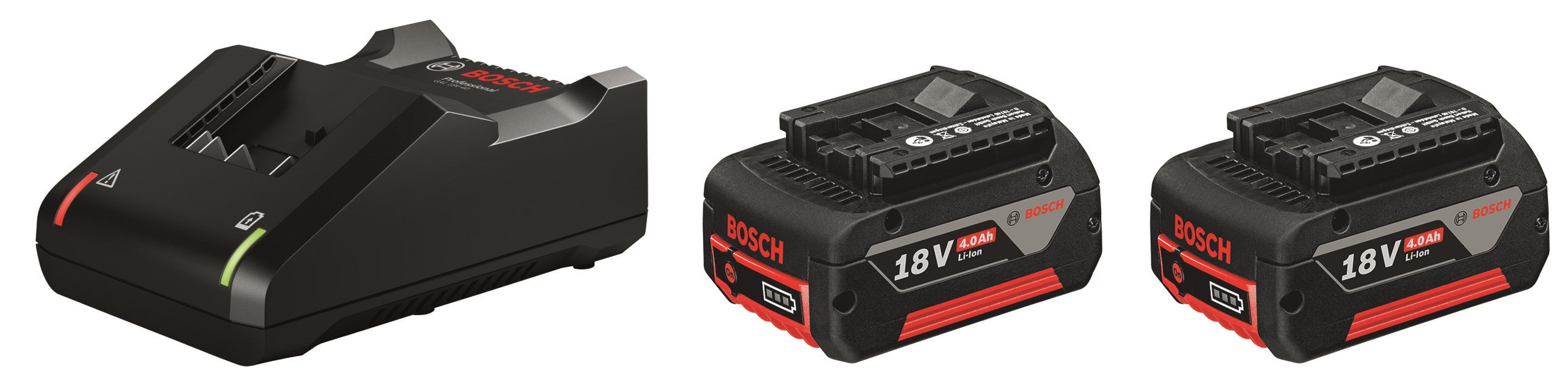 Bosch Professional Blue Bosch 18v Battery Pack 2x4.0ah W/charger - Akkus Ladegeraete