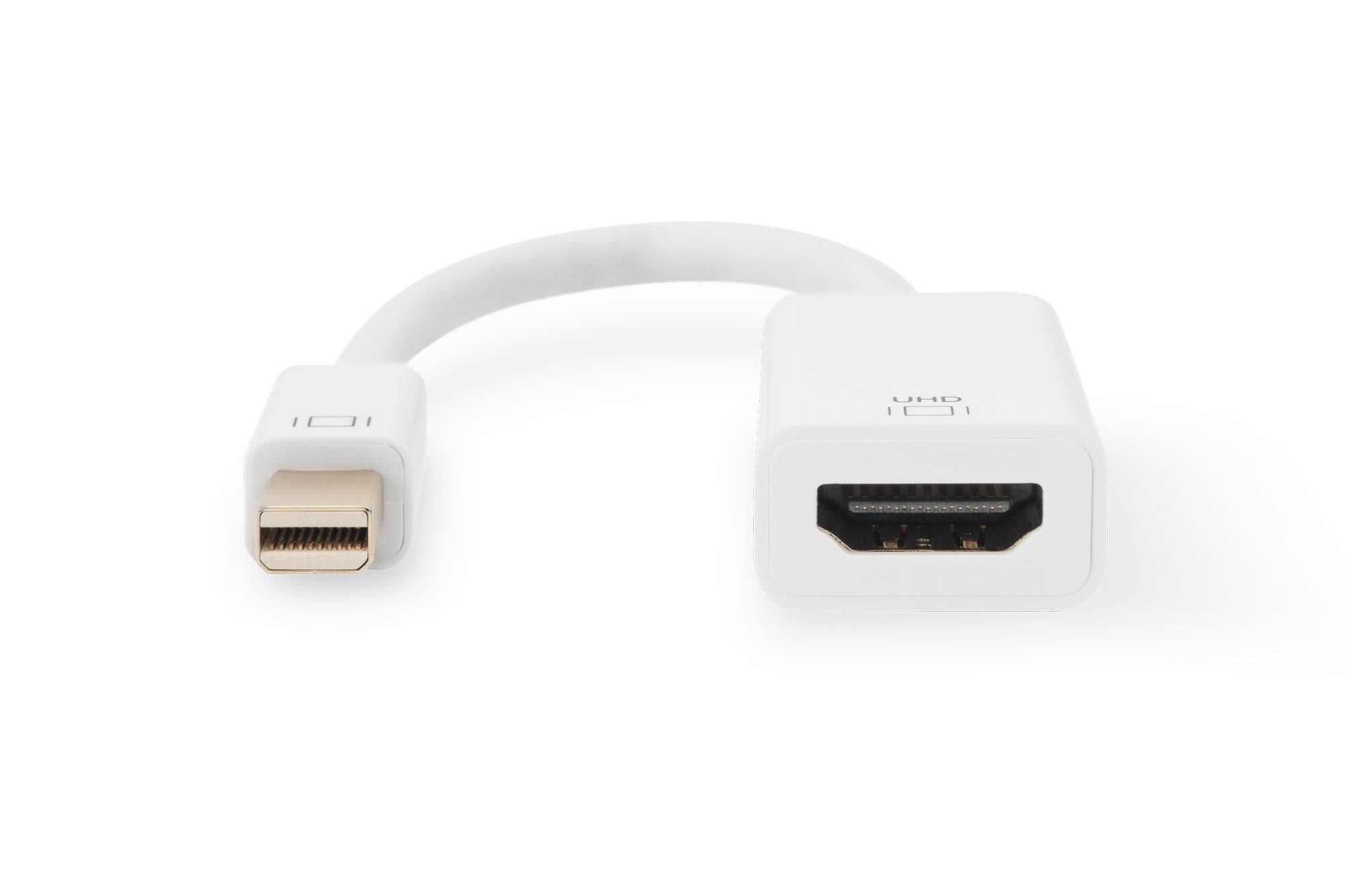 Digitus Active Mini Displayport to Hdmi Adapter - Display Kabel Weiß Ak-340416-002-w