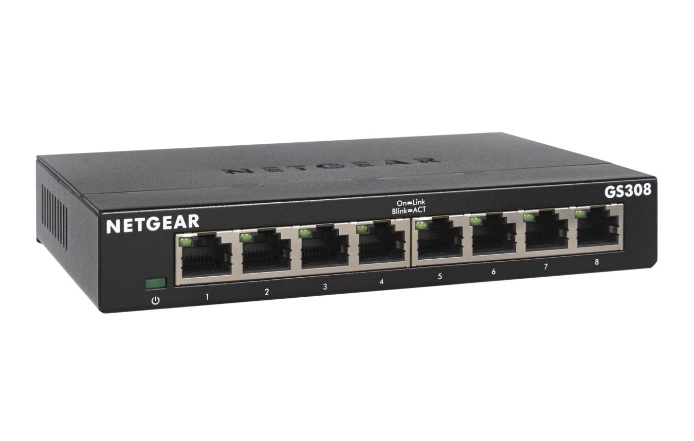 Netgear Gs308 8-port Unmanaged Gigabit Ethernet Switch - Switches Gs308-300pes