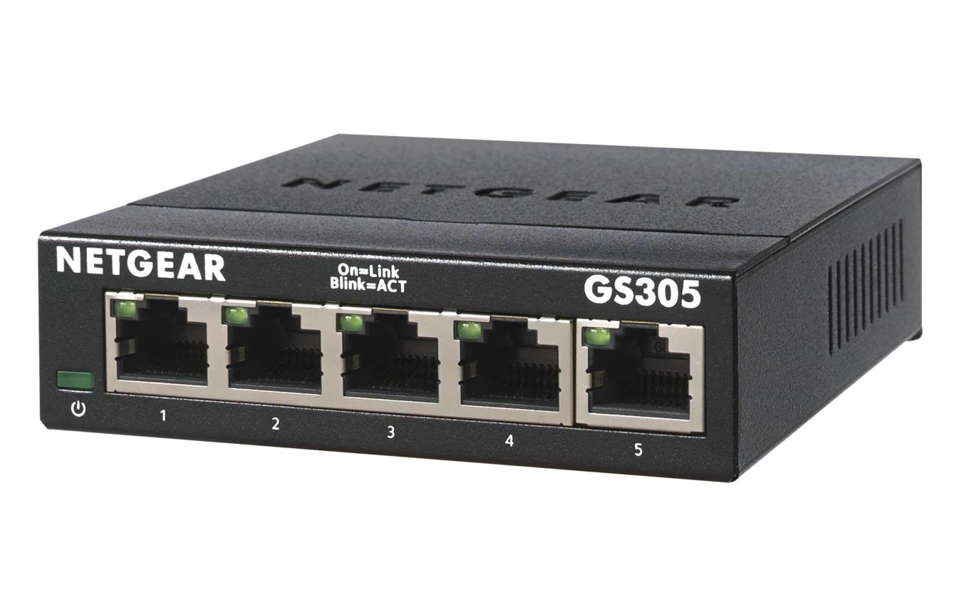 Netgear Gs305-300pes 5-port Gigabit Ethernet Soho Unmanaged Switch - Switches