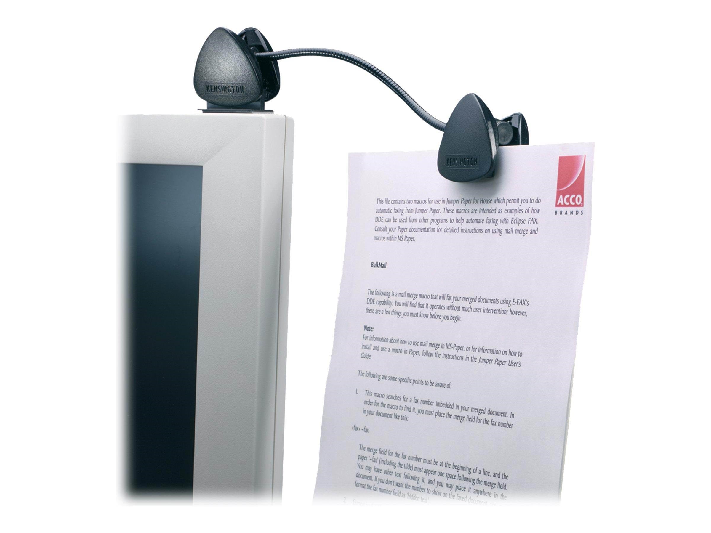 Kensington Flexclip Portabler Dokumentenhalter, Schwarz - Systemzubehoer 62081