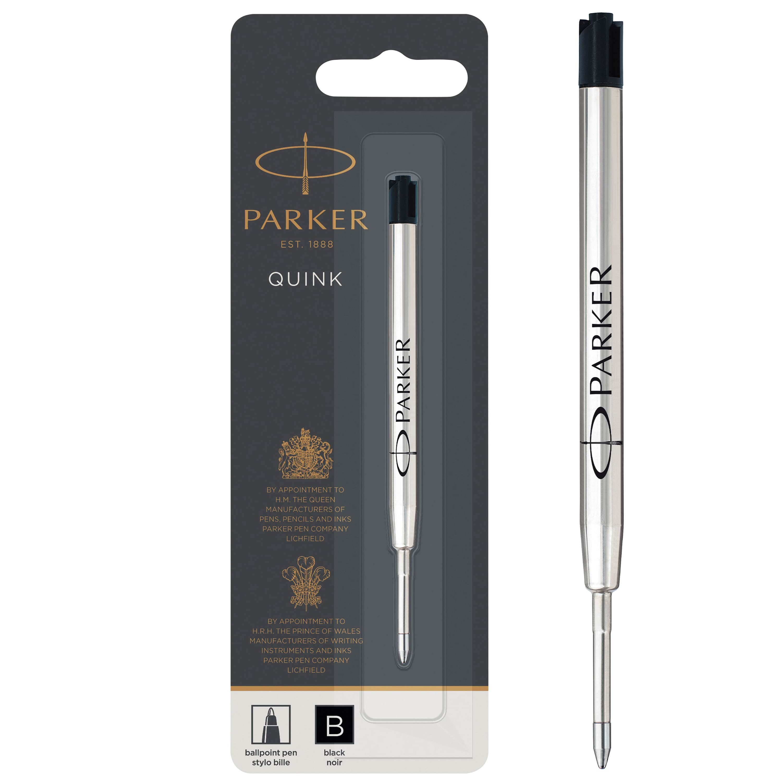 Parker Kugelschreiberminen | Breite Spitze | Schwarze Quinkflow Tinte | 3 Ersatzminen Für Kugelschreiber - Utensilien Zum Schreiben Und Zeichnen