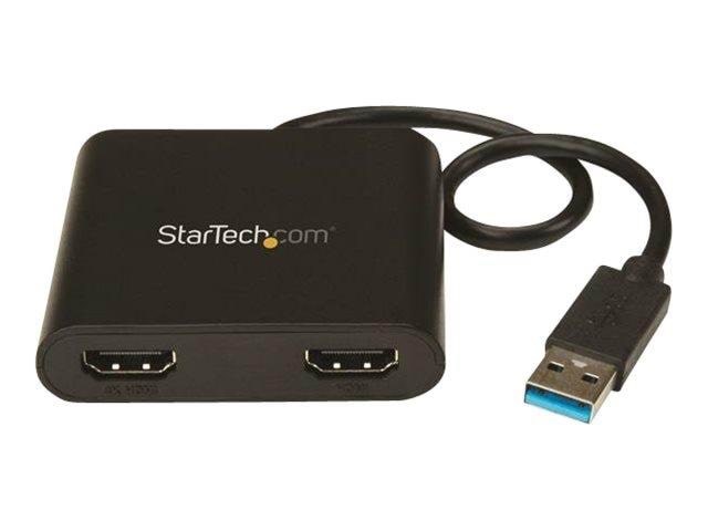 Usb to Dual Hdmi Adapter - Usb to Hdmi Adapter - 4K - External Video Adapter - Mct Trigger II - 64 MB - Black - Display Kabel