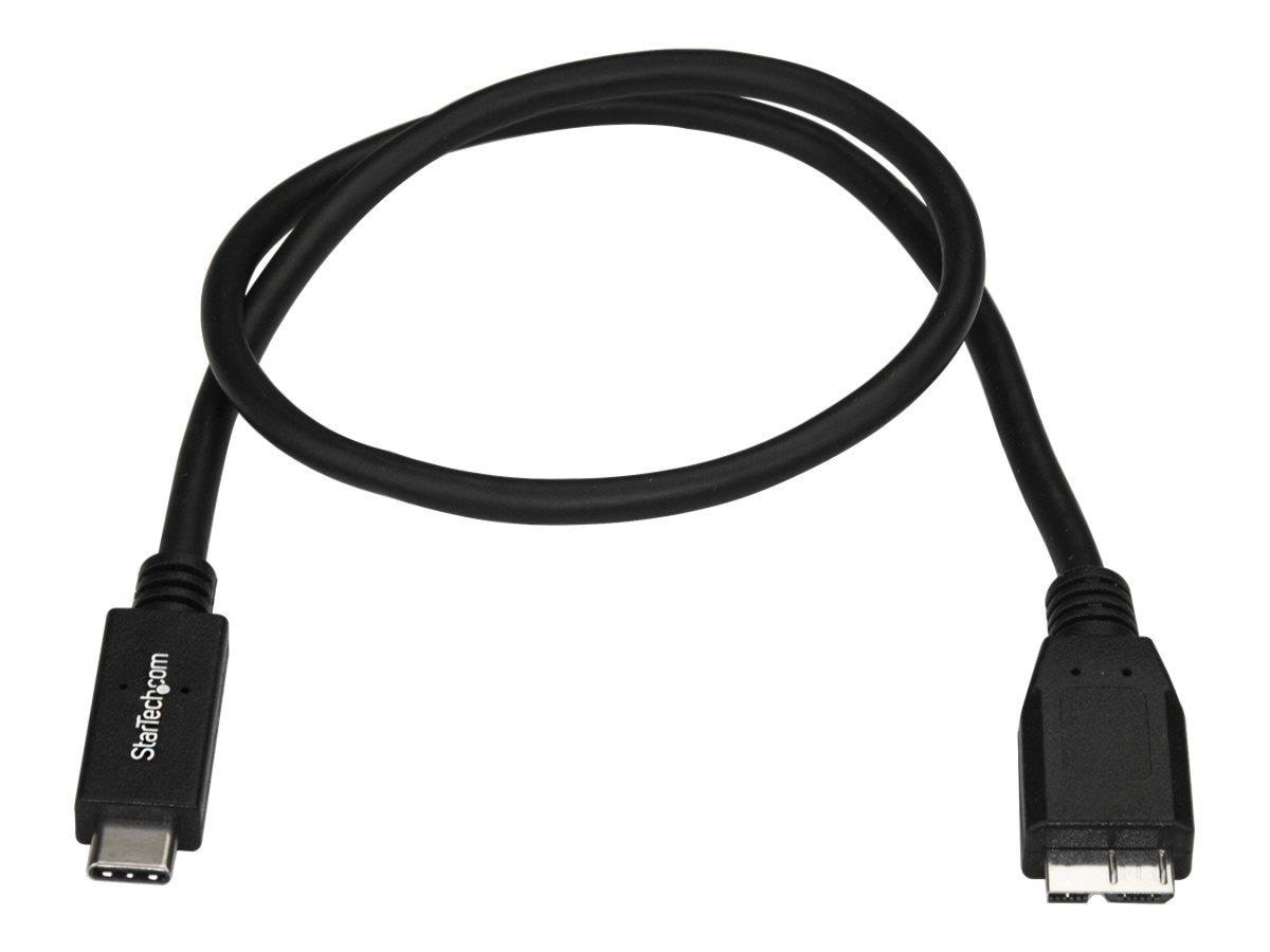 Usb C to Micro Usb Cable - M/m - Usb 3.1 (10gbps) - Usb-c Cable - 50 cm - Usb Kabel Schwarz Usb31cub50cm