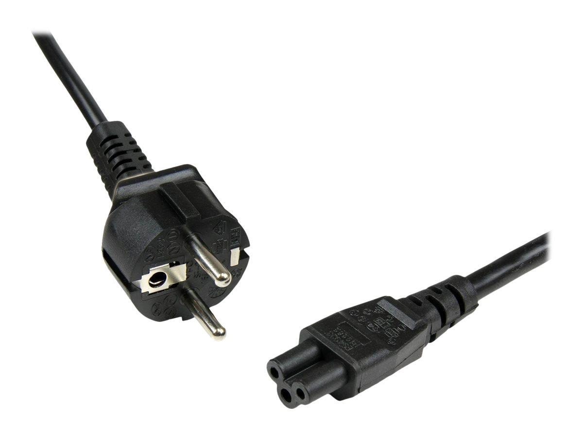 Laptop Power Cord Schuko Cee7 to C5 Clover Leaf - Power Cable - 2 m - Stromkabel Extern