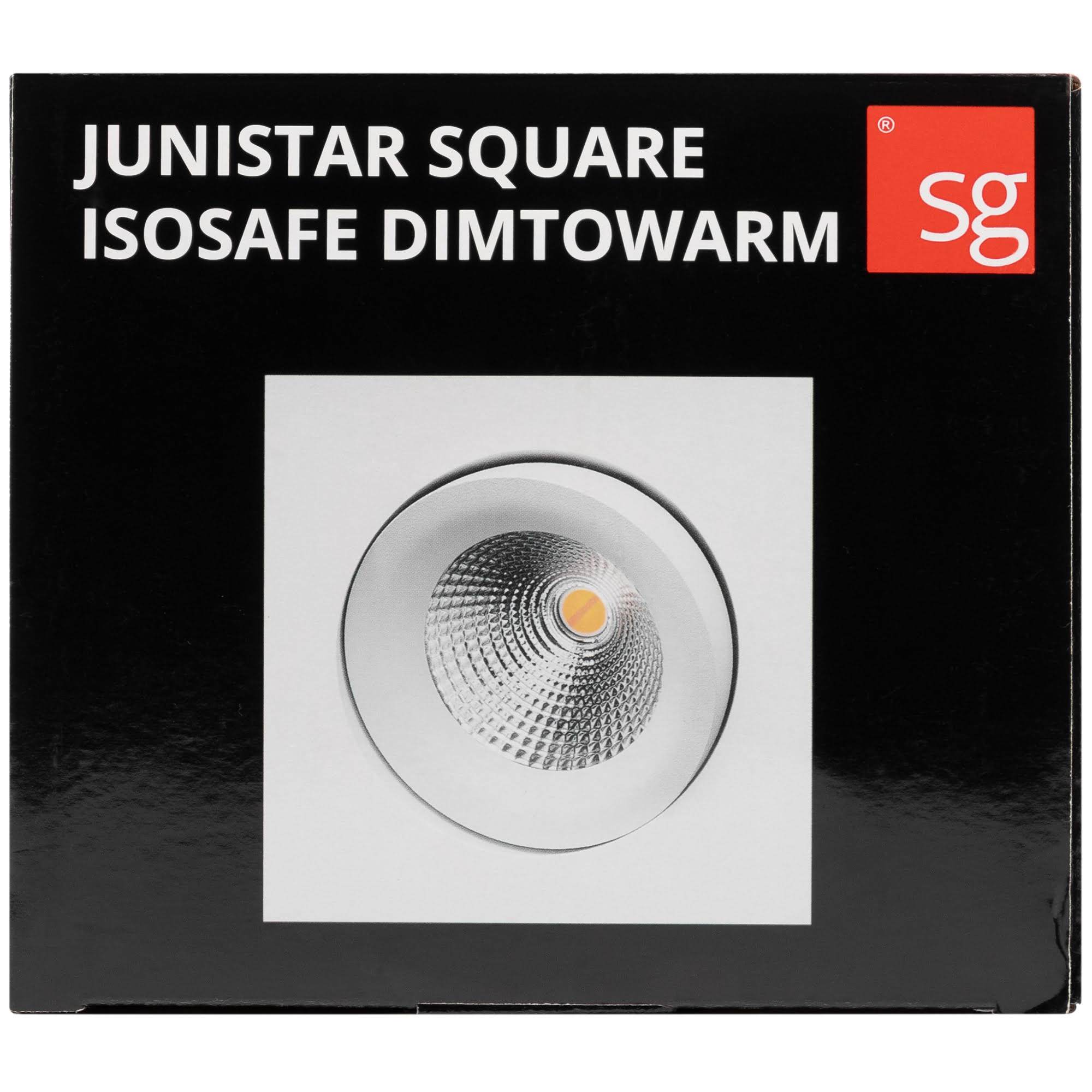 SG Armaturen Junistar Square Isosafe Dimtowarm Sort 7w - Lampen
