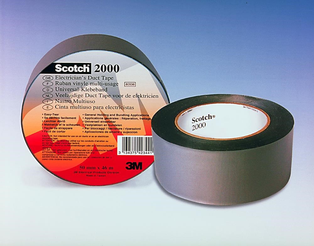 3M Scotch 2000 Electricians Duct Tape Grey 50 mm x 46 m - Verbrauchsmaterialien 7000076790