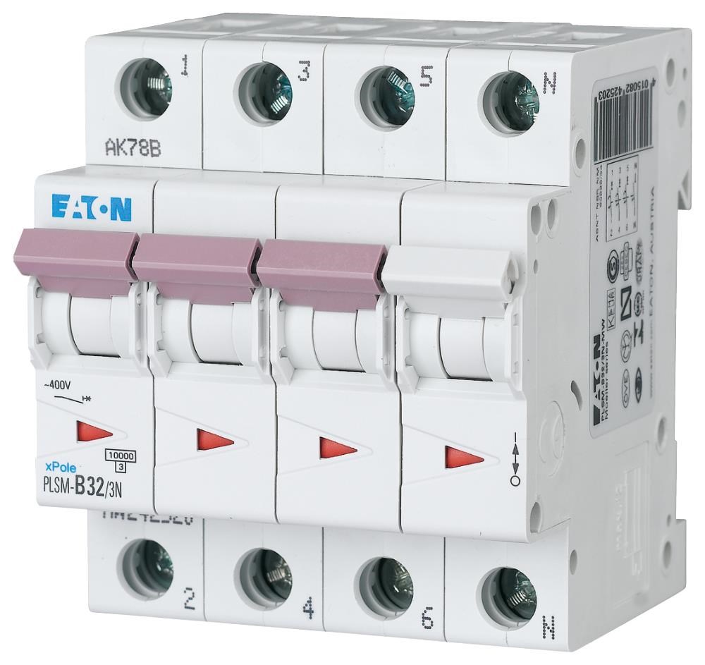Eaton Pls6-c32/3n-mw - Miniature Circuit Breaker Mcb - Komponenten Fuer Schaltkaesten Und Schraenke 243021