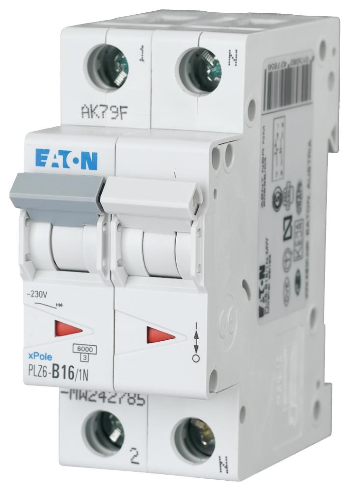 Eaton Plz6-c16/1n-mw - Miniature Circuit Breaker Mcb - Komponenten Fuer Schaltkaesten Und Schraenke