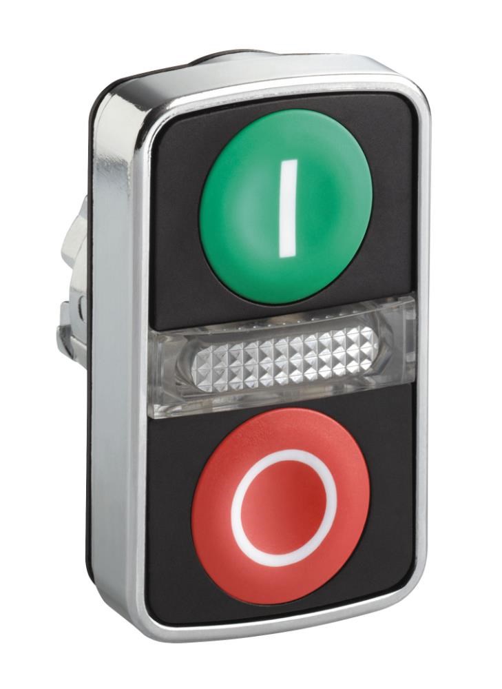 Schneider Electric Metal Double Headed Pushbutton With Pil - Druckknoepfe Und Signalgeraete