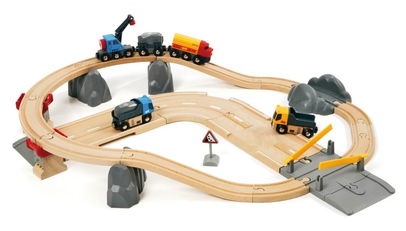 Brio Straßen & Schienen Steinverlade Set - Brio Train