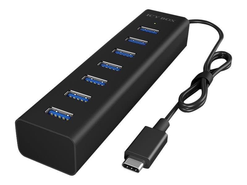 Icy Box Hub 7-port Usb 3.0 Ib-hub1700-c3 Usb-hubs - Usb 3.2 - 7 - Schwarz - Usb Hubs