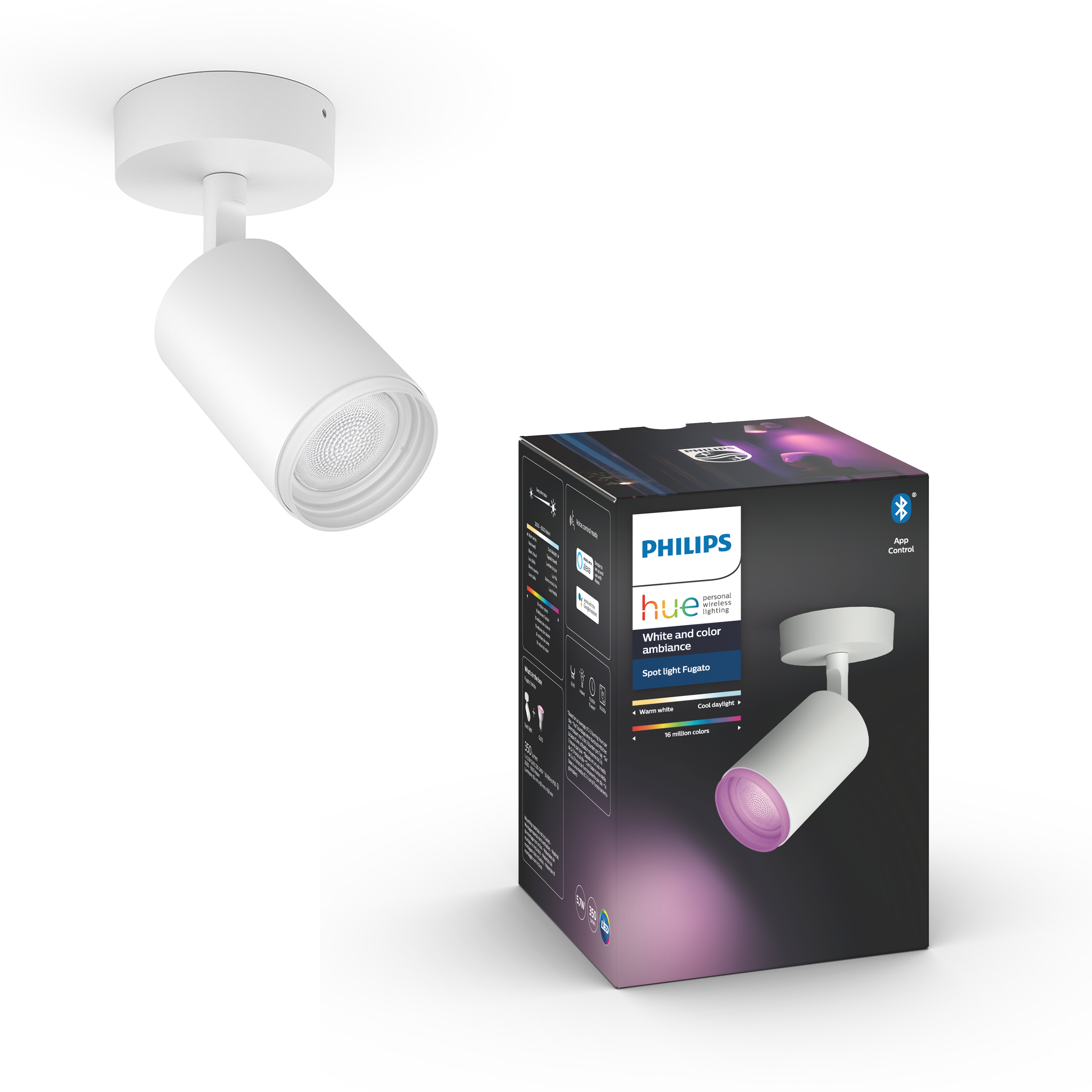 Philips Hue Fugato 1er Spot - Weiß - Smart Home