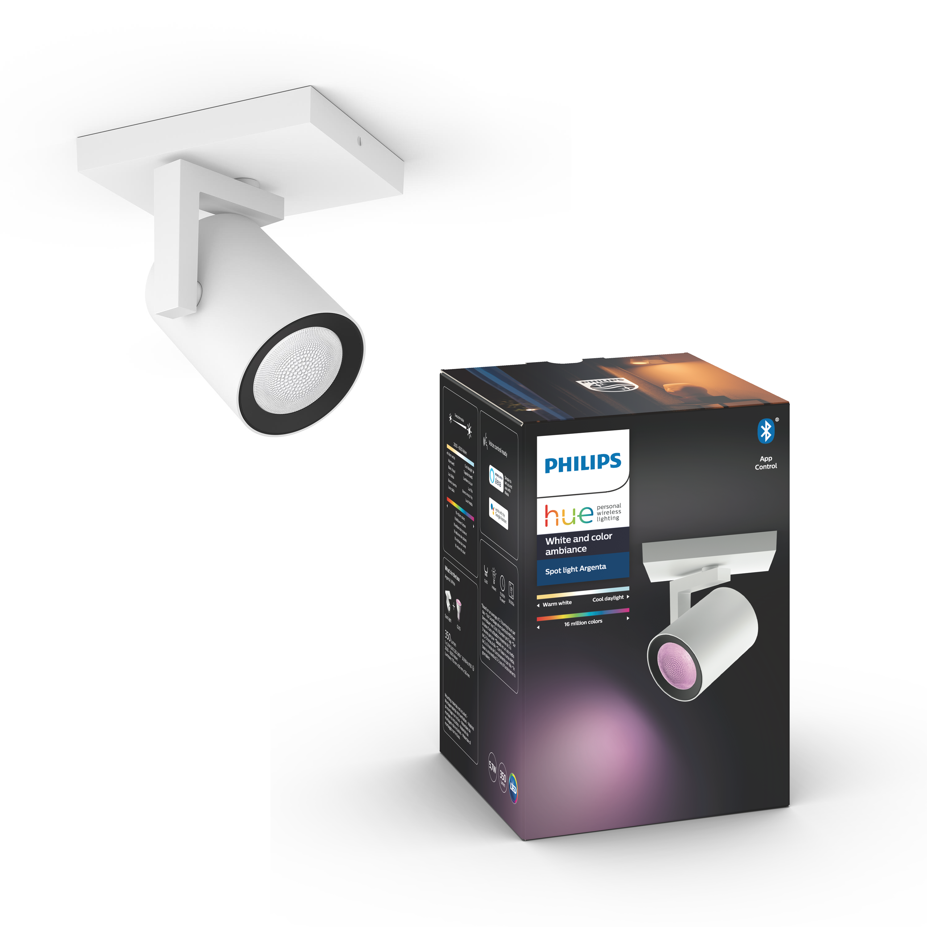 Philips Hue Argenta 1er Spot - Weiß - Smart Home