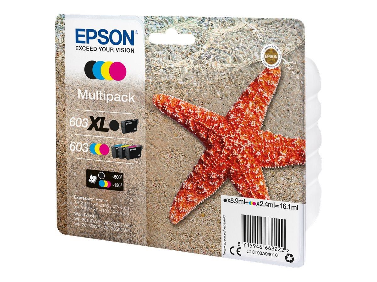 Epson 603 Multipack - 4-pack - Black Yellow Cyan Magenta - Original - Ink Cartridge - Druckerzubehoer Tinte Toner