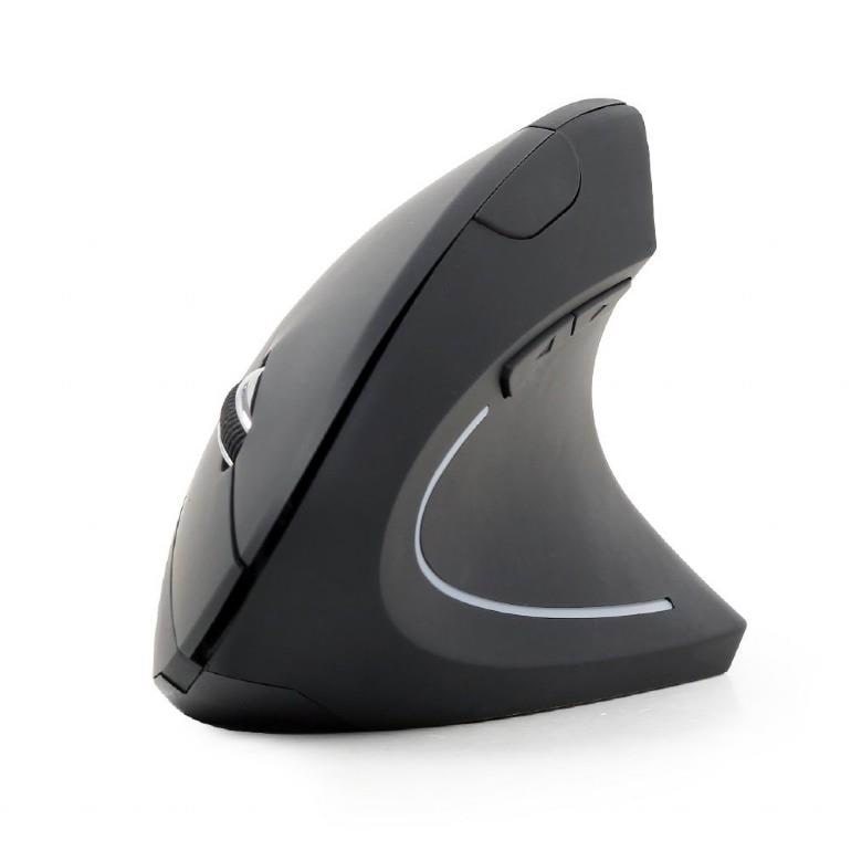 Gembird Ergonomic 6-button Wireless Optical Mouse - Vertical Mouse (Schwarz) - Maus Musw-ergo-01