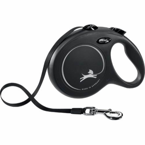 Flexi New Classic L Leash 8 m Black 50kg - Hunde